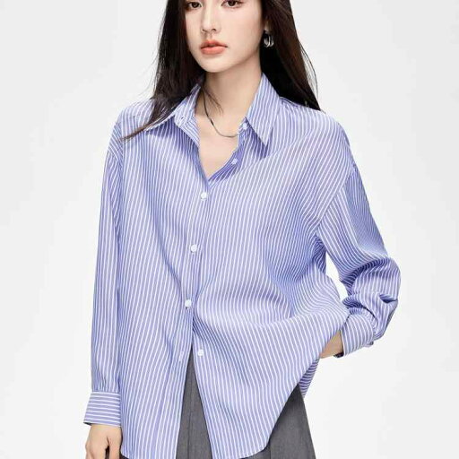 春 コーデ レディース ファッション オシャレ カワイイ シンプル きれいめ ナチュラル 上品カジュアル 婦人服 ブルー シャツ 縦縞 シニア 通勤ウェア トップス 春 コーデ レディース ファッション オシャレ カワイイ シンプル きれいめ ナチュラル 上品カジュアル 婦人服 ブルー シャツ 縦縞 シニア 通勤ウェア トップス