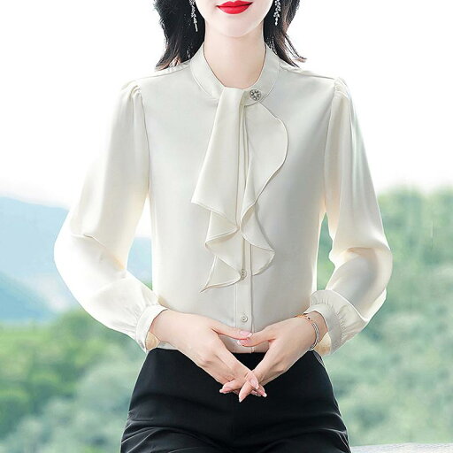春 コーデ レディース ファッション オシャレ カワイイ シンプル きれいめ ナチュラル 上品カジュアル 婦人服 サテンシャツ ゆったり トップス ブラウス 長袖 シャツ 春 コーデ レディース ファッション オシャレ カワイイ シンプル きれいめ ナチュラル 上品カジュアル 婦人服 サテンシャツ ゆったり トップス ブラウス 長袖 シャツ