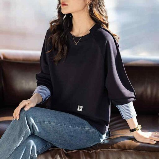春 コーデ レディース ファッション オシャレ カワイイ シンプル きれいめ ナチュラル 上品カジュアル 婦人服 スウェットシャツ サイズ ゆったり プルオーバー トップス 春 コーデ レディース ファッション オシャレ カワイイ シンプル きれいめ ナチュラル 上品カジュアル 婦人服 スウェットシャツ サイズ ゆったり プルオーバー トップス