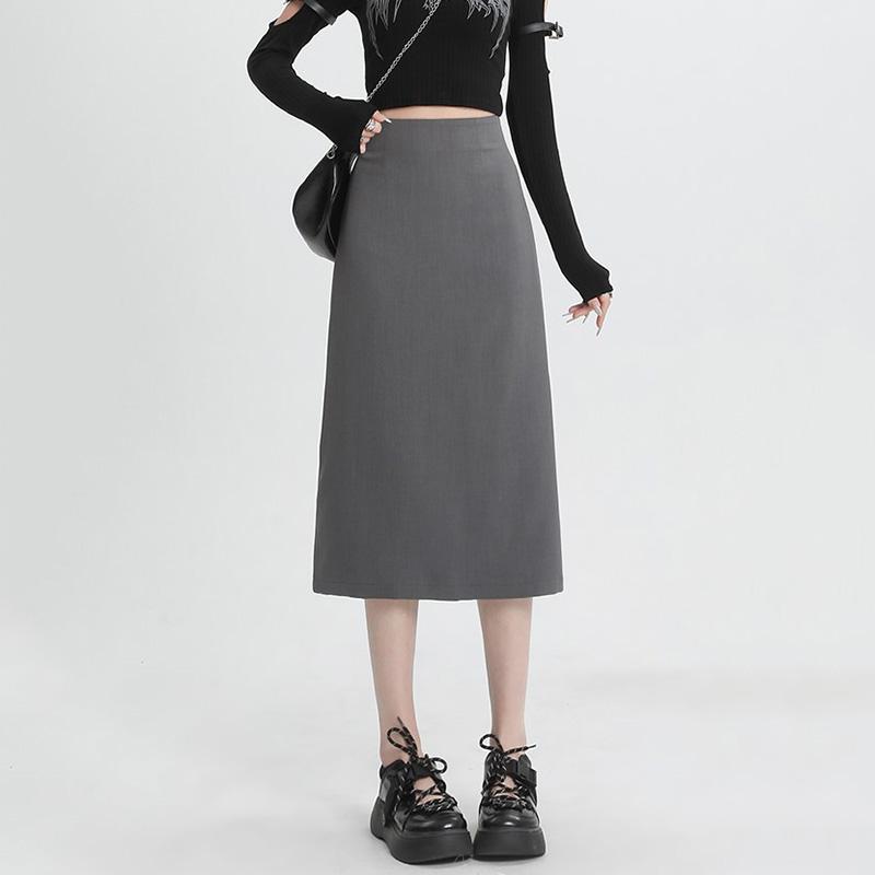 春 コーデ レディース ファッション オシャレ カワイイ シンプル きれいめ ナチュラル 上品カジュアル 婦人服 スーツ スカート サイズ スリット ストレート Aライン ミドル丈