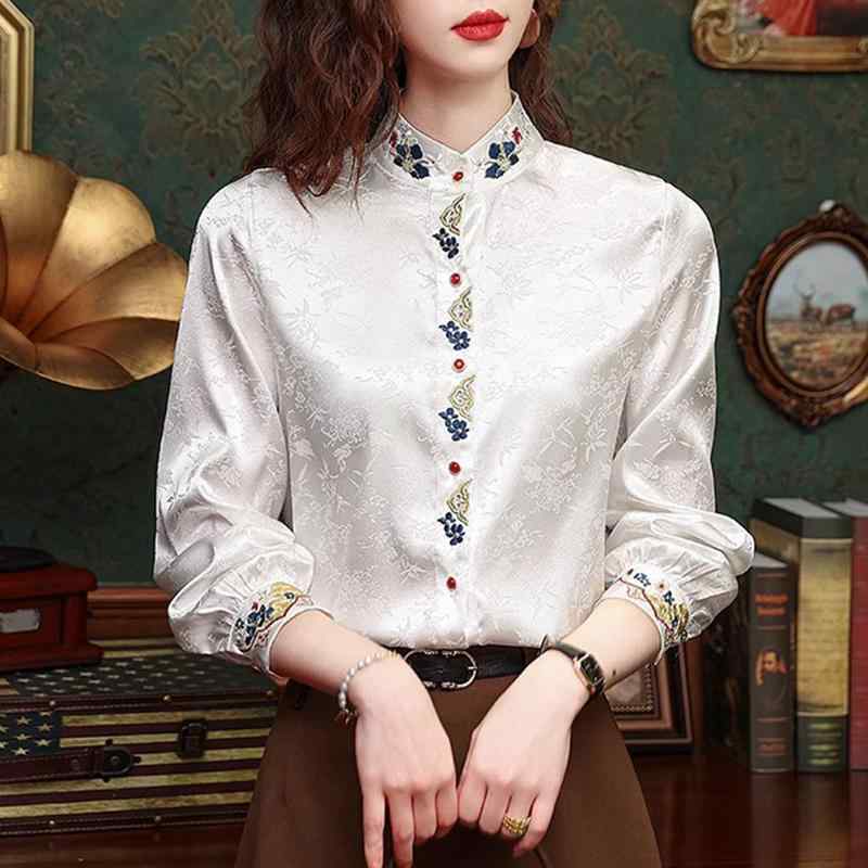 Other - 春 コーデ レディース ファッション オシャレ カワイイ シンプル きれいめ ナチュラル 上品カジュアル 婦人服 サテンシャツ 長袖