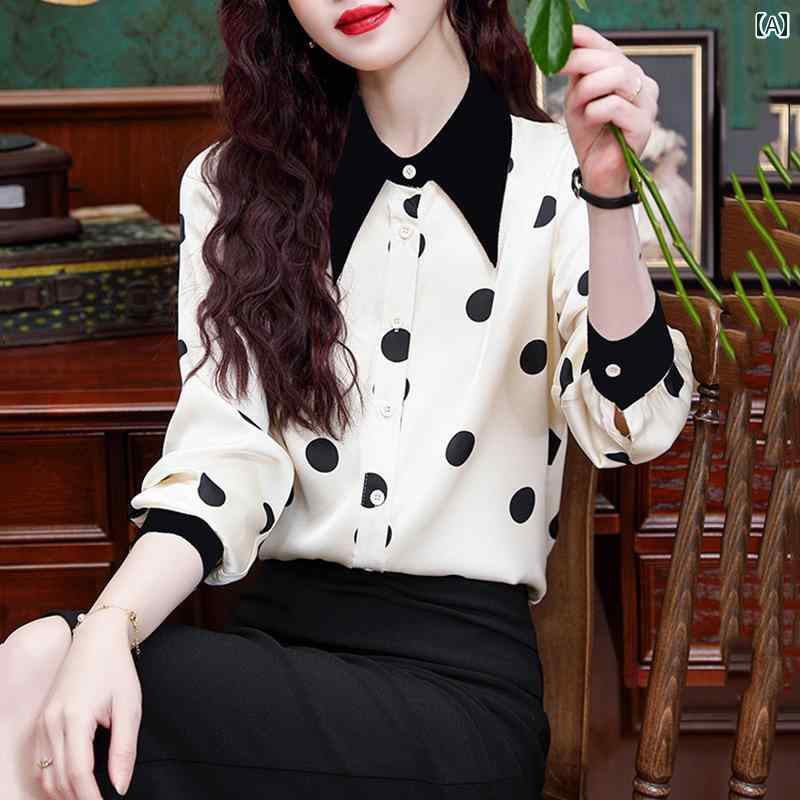 春 コーデ レディース ファッション オシャレ カワイイ シンプル きれいめ ナチュラル 上品カジュアル 婦人服 サテンシャツ トップス ブラウス 長袖 シャツ