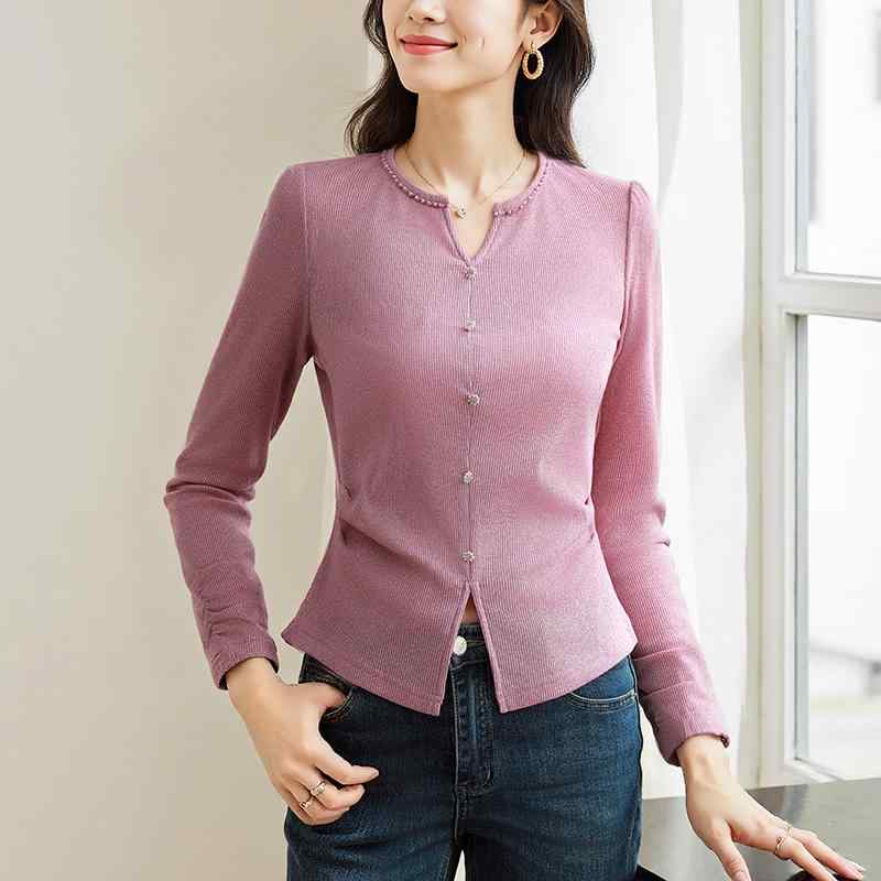 春 コーデ レディース ファッション オシャレ カワイイ シンプル きれいめ ナチュラル 上品カジュアル 婦人服 スリムフィット 長袖 Tシャツ ウエスト プリーツ トップス