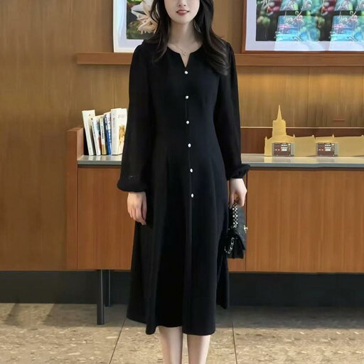 春 コーデ レディース ファッション オシャレ カワイイ シンプル きれいめ ナチュラル 上品カジュアル 婦人服 フレンチ Vネック 長袖 ワンピース ミディアム丈 ウエスト スカート 春 コーデ レディース ファッション オシャレ カワイイ シンプル きれいめ ナチュラル 上品カジュアル 婦人服 フレンチ Vネック 長袖 ワンピース ミディアム丈 ウエスト スカート