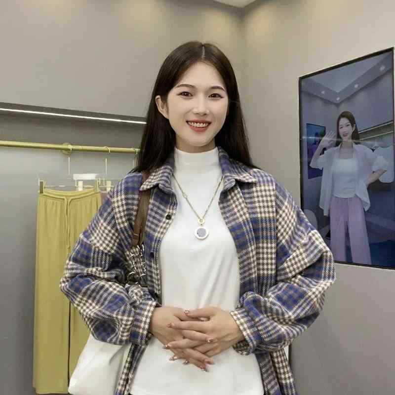 春 コーデ レディース ファッション オシャレ カワイイ シンプル きれいめ ナチュラル 上品カジュアル 婦人服 ゆったり 快適 トップス シャツ チェック柄 長袖 ジャケット
