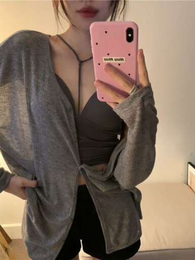 春 コーデ レディース ファッション オシャレ カワイイ シンプル きれいめ ナチュラル 上品カジュアル 婦人服 グレー カーディガン 薄手 シャツ 長袖 トップス 夏 ゆったり 日焼け防止 服 春 コーデ レディース ファッション オシャレ カワイイ シンプル きれいめ ナチュラル 上品カジュアル 婦人服 グレー カーディガン 薄手 シャツ 長袖 トップス 夏 ゆったり 日焼け防止 服