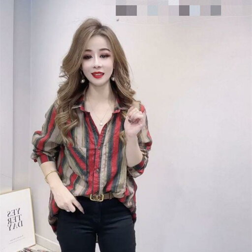 春 コーデ レディース ファッション オシャレ カワイイ シンプル きれいめ ナチュラル 上品カジュアル 婦人服 スリム ストライプ シャツ 長袖 トップス シャツ ジャケット 春 コーデ レディース ファッション オシャレ カワイイ シンプル きれいめ ナチュラル 上品カジュアル 婦人服 スリム ストライプ シャツ 長袖 トップス シャツ ジャケット