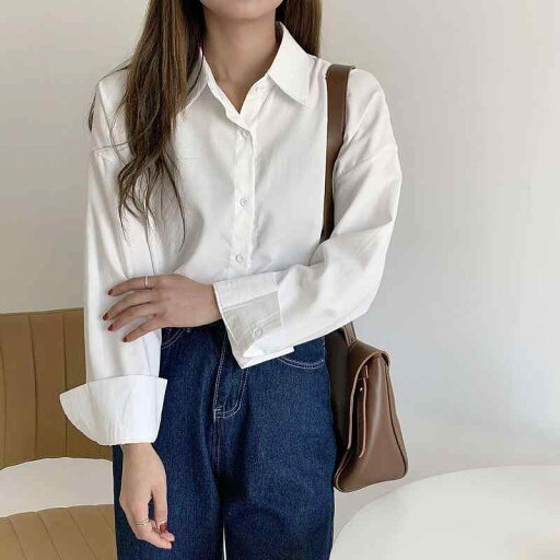 春 コーデ レディース ファッション オシャレ カワイイ シンプル きれいめ ナチュラル 上品カジュアル 婦人服 シック 白 シャツ 長袖 アウターウェア トップス スリム 春 コーデ レディース ファッション オシャレ カワイイ シンプル きれいめ ナチュラル 上品カジュアル 婦人服 シック 白 シャツ 長袖 アウターウェア トップス スリム