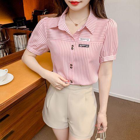春 コーデ レディース ファッション オシャレ カワイイ シンプル きれいめ ナチュラル 上品カジュアル 婦人服 シャツ 夏 ポロカラー トップス シフォンシャツ 春 コーデ レディース ファッション オシャレ カワイイ シンプル きれいめ ナチュラル 上品カジュアル 婦人服 シャツ 夏 ポロカラー トップス シフォンシャツ