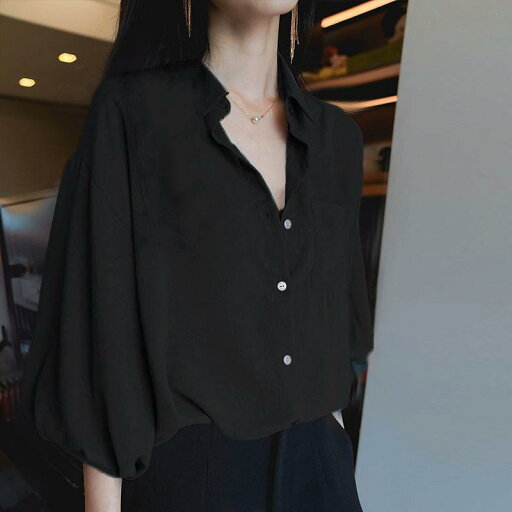 春 コーデ レディース ファッション オシャレ カワイイ シンプル きれいめ ナチュラル 上品カジュアル 婦人服 夏 スリーブ シャツ シフォン トップス クラシック ソリッドカラー 春 コーデ レディース ファッション オシャレ カワイイ シンプル きれいめ ナチュラル 上品カジュアル 婦人服 夏 スリーブ シャツ シフォン トップス クラシック ソリッドカラー