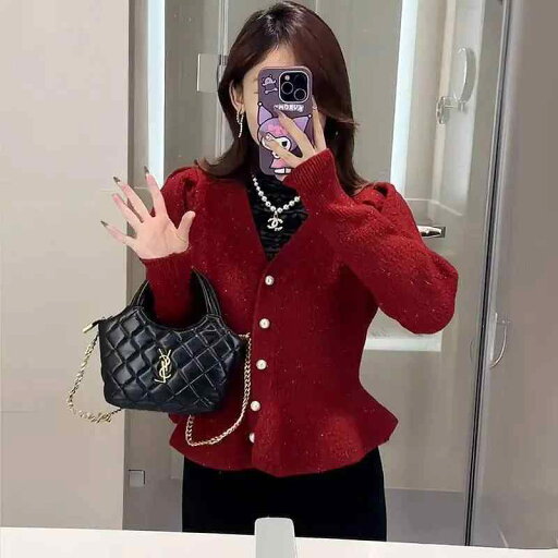春 コーデ レディース ファッション オシャレ カワイイ シンプル きれいめ ナチュラル 上品カジュアル 婦人服 フレンチ ハイエンド 赤 Vネック ニット カーディガン セーター トップス 春 コーデ レディース ファッション オシャレ カワイイ シンプル きれいめ ナチュラル 上品カジュアル 婦人服 フレンチ ハイエンド 赤 Vネック ニット カーディガン セーター トップス
