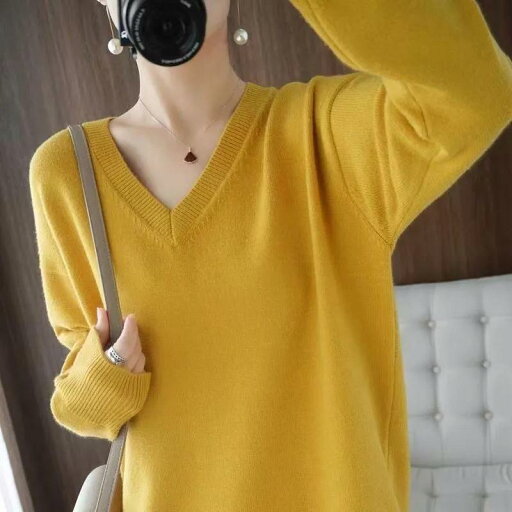 春 コーデ レディース ファッション オシャレ カワイイ シンプル きれいめ ナチュラル 上品カジュアル 婦人服 Vネックプルオーバー 無地 長袖 セーター カジュアル シンプル 春 コーデ レディース ファッション オシャレ カワイイ シンプル きれいめ ナチュラル 上品カジュアル 婦人服 Vネックプルオーバー 無地 長袖 セーター カジュアル シンプル