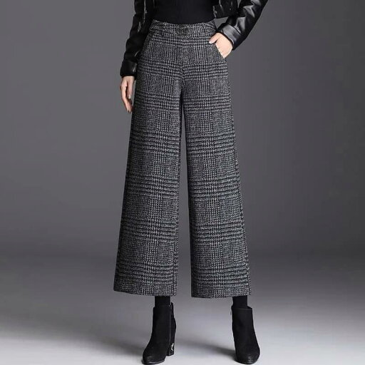 春 コーデ レディース ファッション オシャレ カワイイ シンプル きれいめ ナチュラル 上品カジュアル 婦人服 チェック柄 ウール 九分丈 ワイドレッグ パンツ ハイウエスト ストレート カジュアル スリム 春 コーデ レディース ファッション オシャレ カワイイ シンプル きれいめ ナチュラル 上品カジュアル 婦人服 チェック柄 ウール 九分丈 ワイドレッグ パンツ ハイウエスト ストレート カジュアル スリム