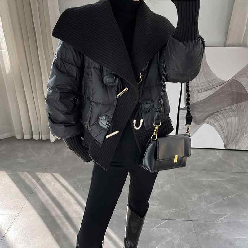 乐天商城 - 春 コーデ レディース ファッション オシャレ カワイイ シンプル きれいめ ナチュラル 上品カジュアル 婦人服 ダウン コットン 黒 コート
