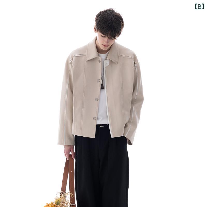 メンズ ファッション 服 男性用 オシャレ シンプル 大人 かっこいい ストリート 秋　冬コーデ スエード リップド ジャケット クール ウェア