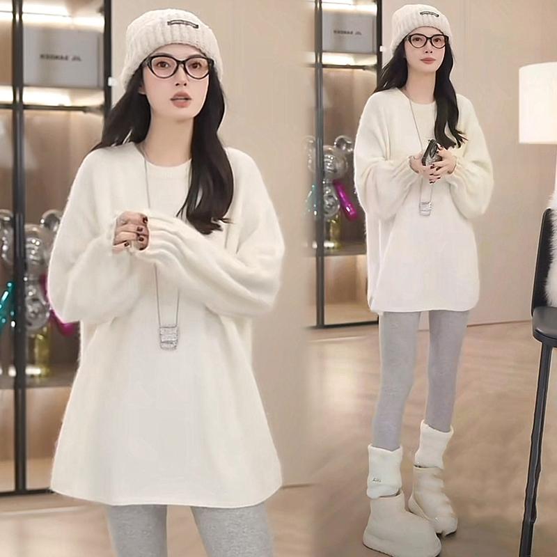 春 コーデ レディース ファッション オシャレ カワイイ シンプル きれいめ ナチュラル 上品カジュアル 婦人服 袖口 セーター カジュアル ミドル丈 トップス