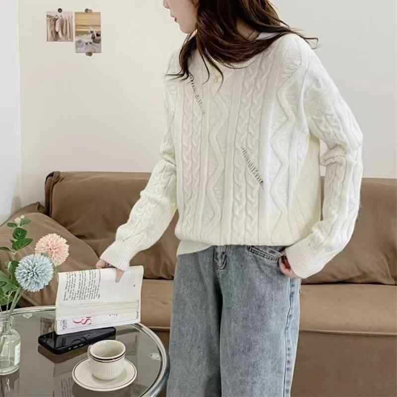 春 コーデ レディース ファッション オシャレ カワイイ シンプル きれいめ ナチュラル 上品カジュアル 婦人服 無地 ツイスト セーター ..