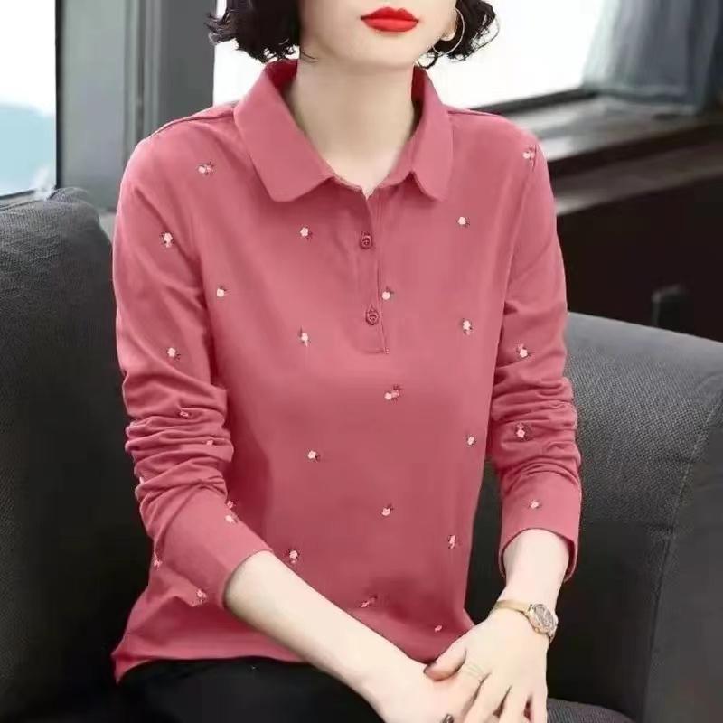 春 コーデ レディース ファッション オシャレ カワイイ シンプル きれいめ ナチュラル 上品カジュアル 婦人服 大きいサイズ レイヤリング シャツ ポロシャツ 長袖 T スリムトップス