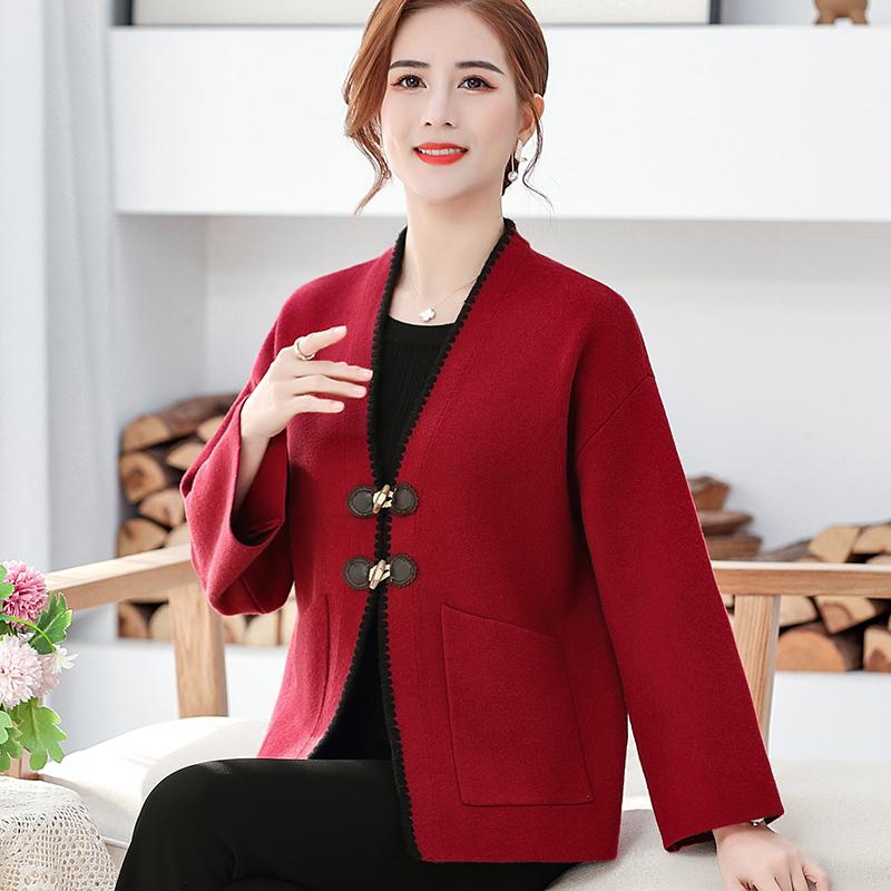 春 コーデ レディース ファッション オシャレ カワイイ シンプル きれいめ ナチュラル 上品カジュアル 婦人服 ウェア 通勤ウェア 快適 レッド 無地 カーディガン 大きいサイズ コート