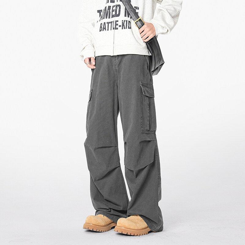春 コーデ メンズ 用 服 シンプル ファッション オシャレ 大人 紳士服 アメリカン ストレート マルチ ポケット パンツ プリーツ カジュアル 通勤スタイル ね着コーデ ゆったりシルエット 快適フィット 動きい デイリー