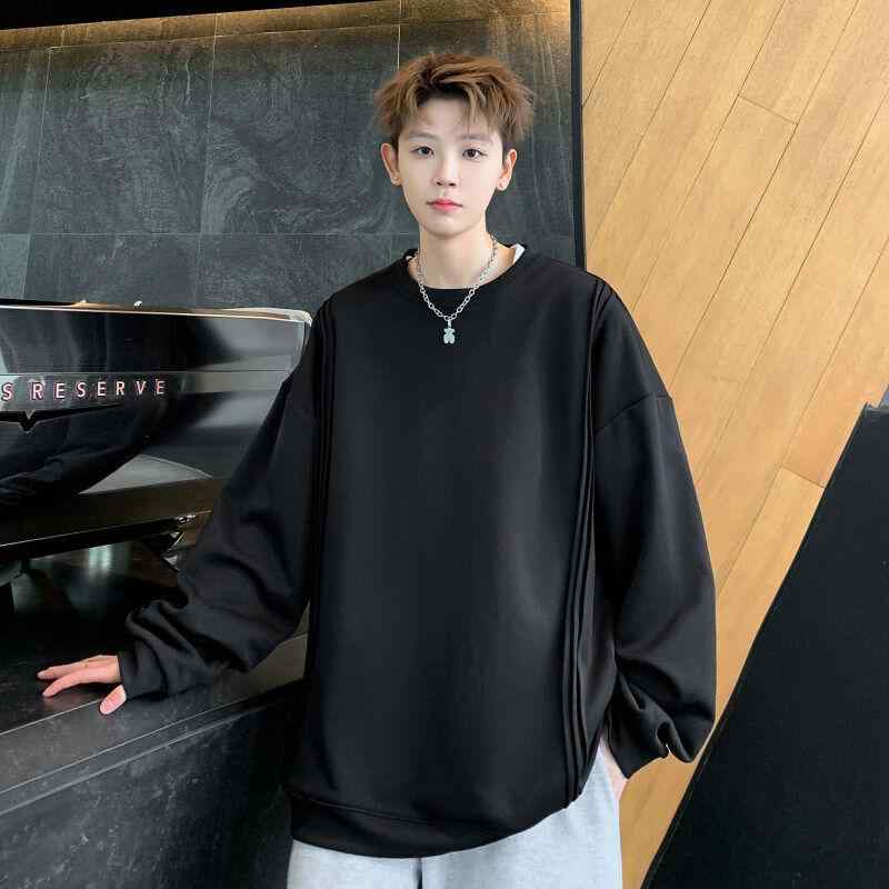 Rakuten - 春 コーデ メンズ 用 服 シンプル ファッション オシャレ 大人 かっこいい 紳士服 アメリカン 大きいサイズ 黒 春 スウェットシャツ カジュアル 通勤スタイル ね着コーデ ゆったりシルエット さらっ着 普段使い
