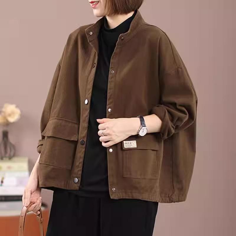 春 コーデ レディース ファッション オシャレ カワイイ シンプル きれいめ ナチュラル 上品カジュアル 婦人服 秋服 カジュアル 大きいサイズ ゆったり スリム ポケット ジャケット クラシック 長袖 トップス