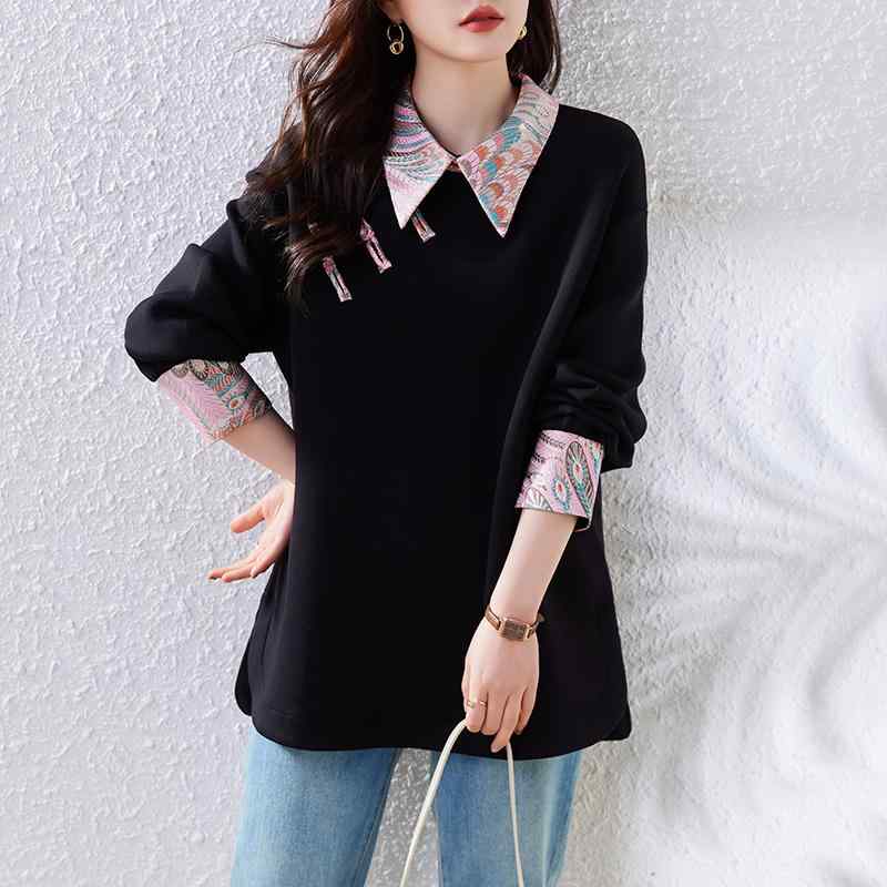 春 コーデ レディース ファッション オシャレ カワイイ シンプル きれいめ ナチュラル 上品カジュアル 婦人服 クラシック カラー ボタン ジャカード セーター ゆったり トップス