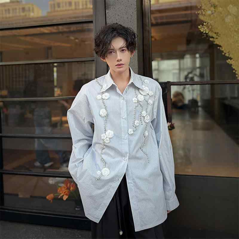 春 コーデ メンズ 用 服 シンプル ファッション オシャレ 大人 かっこいい 紳士服 シャツ ハイエンド用 ストライプシャツ カジュアル 通勤スタイル 重ね着コーデ ゆったりシルエット さらっと着 普段使い