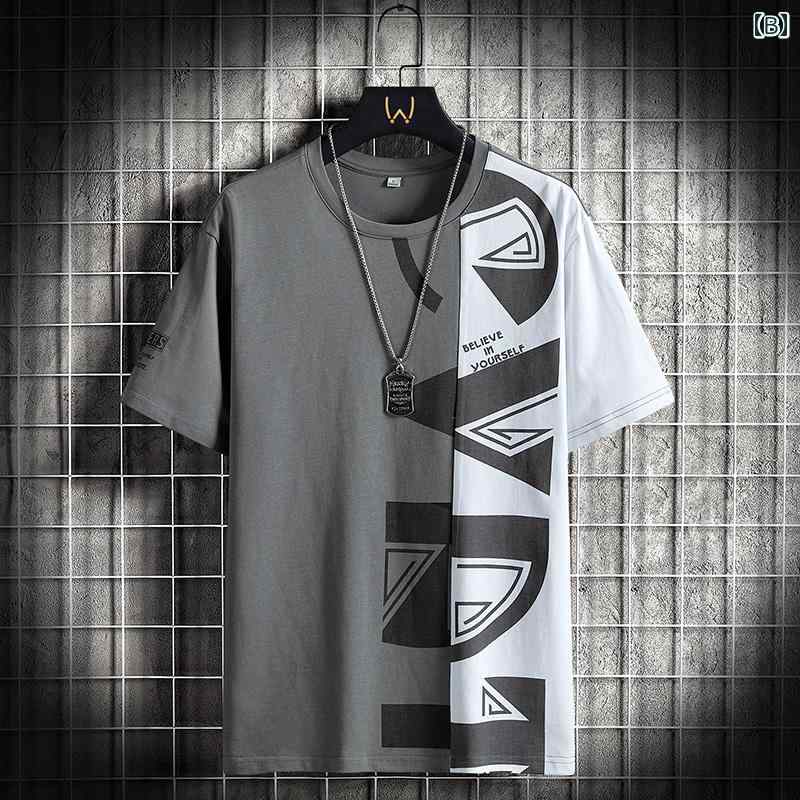 春 コーデ メンズ 用 服 シンプル ファッション オシャレ 大人 かっこいい 紳士服 半袖 通気性 綿 シャツ ラウンドネック 夏 カジュアル 通勤スタイル 重ね着コーデ ゆったりシルエット さらっと着 普段使い