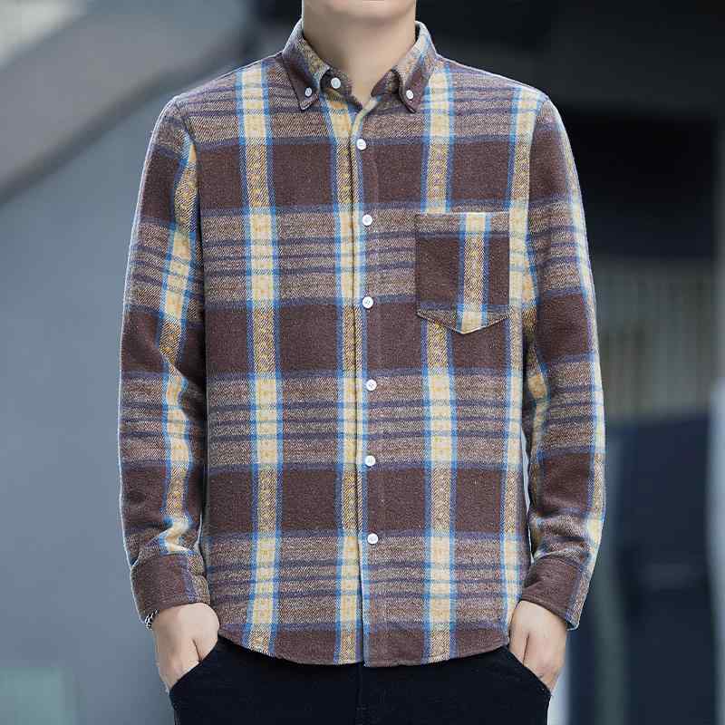 春 コーデ メンズ 用 服 シンプル ファッション オシャレ 大人 かっこいい 紳士服 カジュアル ゆったり 長袖 チェック シャツ ジャケット スリムフィット カジュアル 通勤スタイル 重ね着コーデ ゆったりシルエット 軽アウター