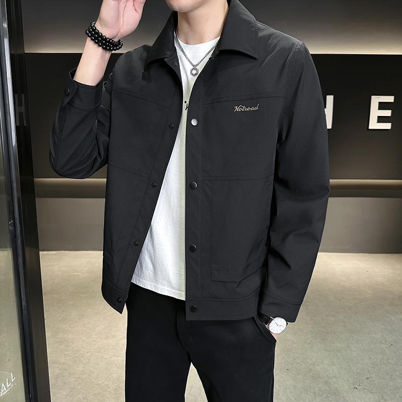 Rakuten - 春 コーデ メンズ 用 服 シンプル ファッション オシャレ 大人 かっこいい 紳士服 カジュアル ジャケット 無地 ワークウェア 春 カジュアル 通勤スタイル 重ね着コーデ ゆったりシルエット 軽アウター