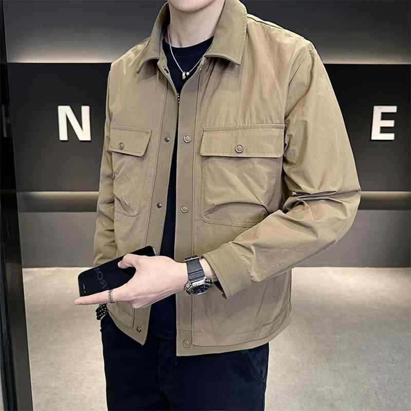 Other - 春 コーデ メンズ 用 服 シンプル ファッション オシャレ 大人 かっこいい 紳士服 カジュアル ジャケット ワークウェア 秋 カジュアル 通勤スタイル 重ね着コーデ ゆったりシルエット 軽アウター
