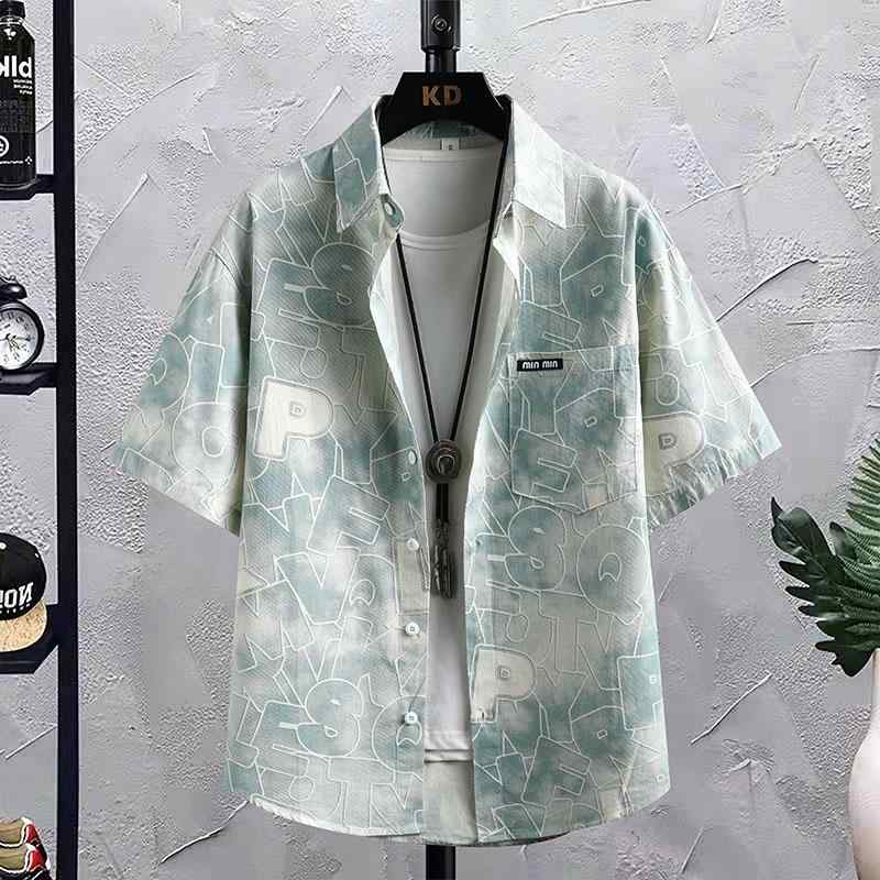 春 コーデ メンズ 用 服 シンプル ファッション オシャレ 大人 かっこいい 紳士服 ゆったり 半袖 綿 シャツ 夏 カジュアル 通勤スタイル 重ね着コーデ ゆったりシルエット さらっと着 普段使い