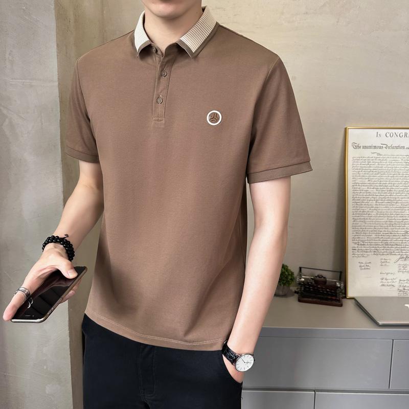 春 コーデ メンズ 用 服 シンプル ファッション オシャレ 大人 かっこいい 紳士服 カジュアル 半袖 コットン 夏 ポロシャツ カジュアル 通勤スタイル 重ね着コーデ ゆったりシルエット さらっと着 普段使い