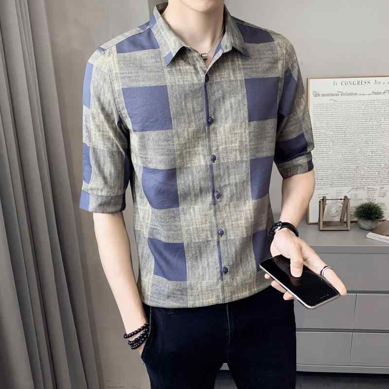 春 コーデ メンズ 用 服 シンプル ファッション オシャレ 大人 かっこいい 紳士服 スリム 半袖 チェック シャツ 夏 カジュアル 通勤スタイル 重ね着コーデ ゆったりシルエット さらっと着 普段使い