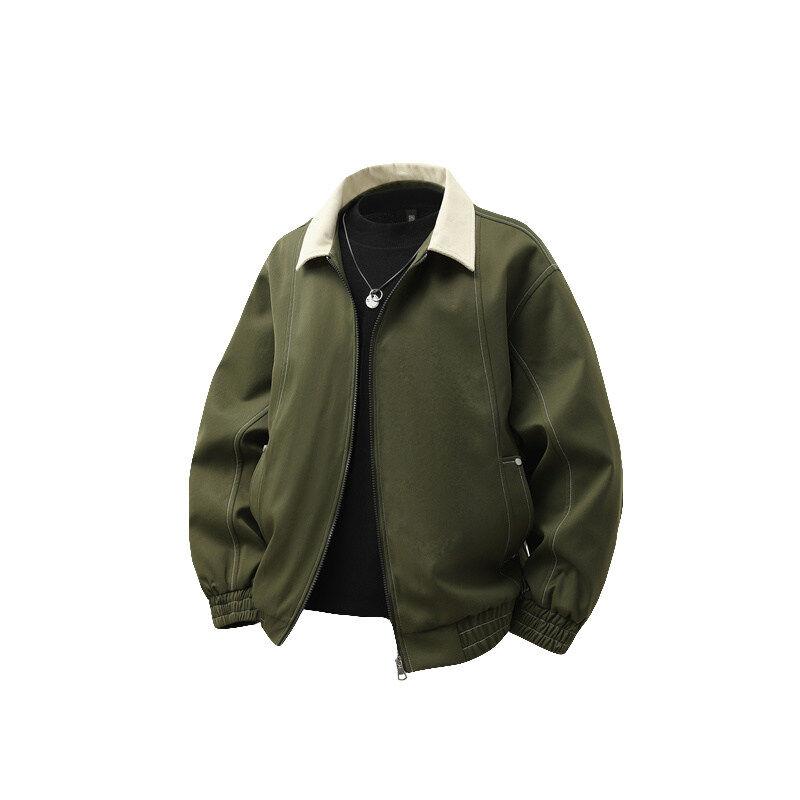 Other - 春 コーデ メンズ 用 服 シンプル ファッション オシャレ 大人 かっこいい 紳士服 カジュアル ジャケット コート ワークウェア アーミーグリーン 春秋 カジュアル 通勤スタイル 重ね着コーデ ゆったりシルエット 軽アウター