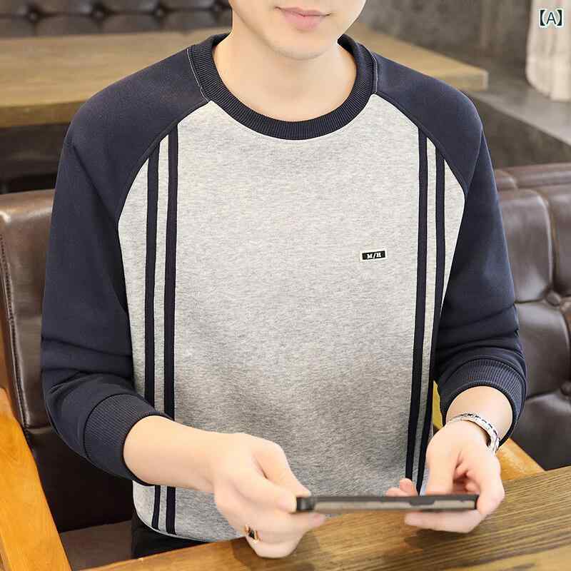 春 コーデ メンズ 用 服 シンプル ファッション オシャレ 大人 かっこいい 紳士服 長袖 プルオーバー ラウンドネック ユニセックス スウェットシャツ カジュアル 通勤スタイル 重ね着コーデ ゆったりシルエット さらっと着 普段使い