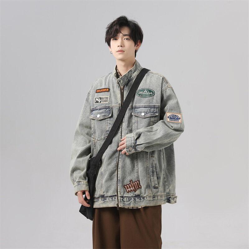 Rakuten - 春 コーデ メンズ 用 服 シンプル ファッション オシャレ 大人 かっこいい 紳士服 アメリカン ポケット デニムジャケット カジュアル 通勤スタイル 重ね着コーデ ゆったりシルエット 軽アウター