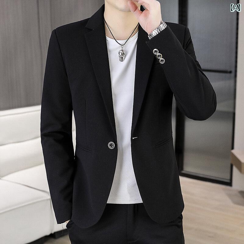 春 コーデ メンズ 用 服 シンプル ファッション オシャレ 大人 かっこいい 紳士服 スリム ジャケット 無地 カジュアル カジュアル 通勤スタイル 重ね着コーデ ゆったりシルエット 軽アウター