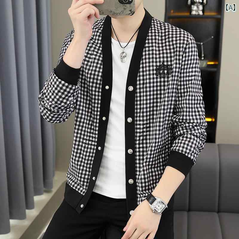 春 コーデ メンズ 用 服 シンプル ファッション オシャレ 大人 かっこいい 紳士服 カジュアル Vネック ジャケット カーディガン ハイエンド 春秋 秋服 カジュアル 通勤スタイル 重ね着コーデ ゆったりシルエット 軽アウター