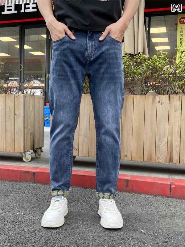 春 コーデ メンズ 用 服 シンプル ファッション オシャレ 大人 かっこいい 紳士服 ジーンズ パンツ 伸縮性 ストレッチ ブルー スリムフィット 夏 カジュアル 通勤スタイル 重ね着コーデ ゆったりシルエット 快適フィット 動きやすい デイリー