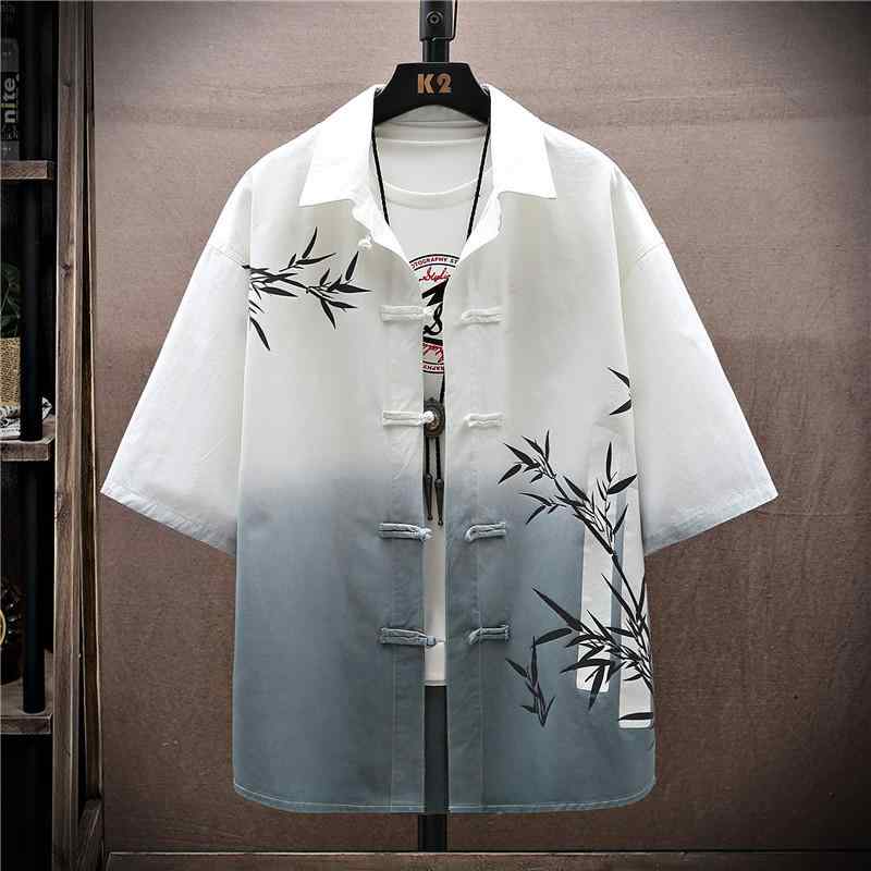 春 コーデ メンズ 用 服 シンプル ファッション オシャレ 大人 紳士服 ゆったり 半袖 グラデーション コットン シャツ カーディガン リネン 夏 カジュアル 通勤スタイル 重ね着コーデ ゆったりシルエット さらっと着 普段使い