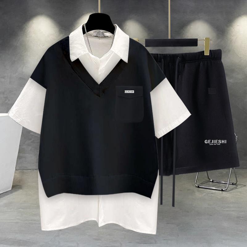 春 コーデ メンズ 用 服 シンプル ファッション オシャレ 大人 かっこいい 紳士服 カジュアル ストレート パンツ 夏 カジュアル 通勤スタイル 重ね着コーデ ゆったりシルエット 快適フィット 動きやすい デイリー