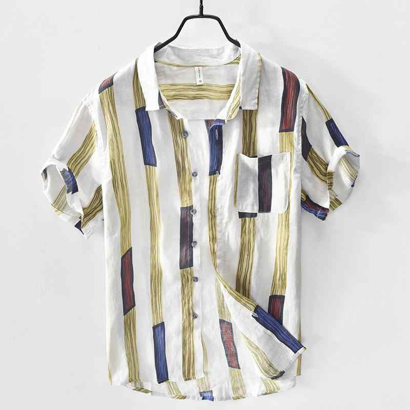 春 コーデ メンズ 用 服 シンプル ファッション オシャレ 大人 かっこいい 紳士服 半袖 コットン シャツ ストライプ リネン 夏 カジュアル 通勤スタイル 重ね着コーデ ゆったりシルエット さらっと着 普段使い