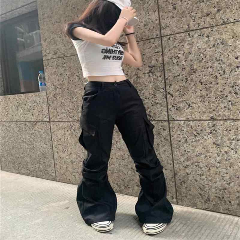 乐天商城 - 春 コーデ メンズ 用 服 大人 紳士服 アメリカン カジュアル ストレート フレア ポケット パンツ プリーツ ハイエンド ブラック カジュアル 通勤スタイル 重ね着コーデ ゆったりシルエット 快適フィット 動きやすい デイリー