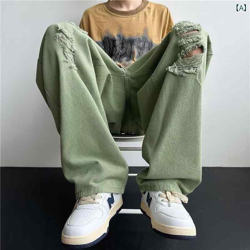 春 コーデ メンズ 用 服 シンプル 大人 紳士服 アメリカン ストリート カジュアル ストレート ジーンズ パンツ グリーン ハイエンド カジュアル 通勤スタイル 重ね着コーデ ゆったりシルエット 快適フィット 動きやすい デイリー