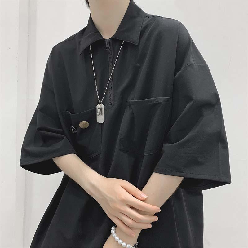 春 コーデ メンズ 用 服 シンプル ファッション オシャレ 大人 かっこいい 紳士服 アメリカン カジュアル ゆったり 半袖 夏型 ポロシャツ カジュアル 通勤スタイル 重ね着コーデ ゆったりシルエット さらっと着 普段使い