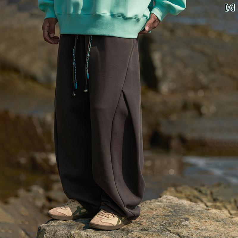 春 コーデ メンズ 用 服 シンプル ファッション オシャレ 大人 かっこいい 紳士服 カジュアル ワイド パンツ 秋 カジュアル 通勤スタイル 重ね着コーデ ゆったりシルエット 快適フィット 動きやすい デイリー