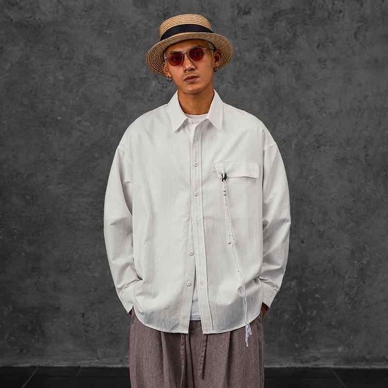 春 コーデ メンズ 用 服 シンプル ファッション オシャレ 大人 かっこいい 紳士服 長袖 ポケット シャツ ジャケット 無地 カジュアル 秋 カジュアル 通勤スタイル 重ね着コーデ ゆったりシルエット 軽アウター