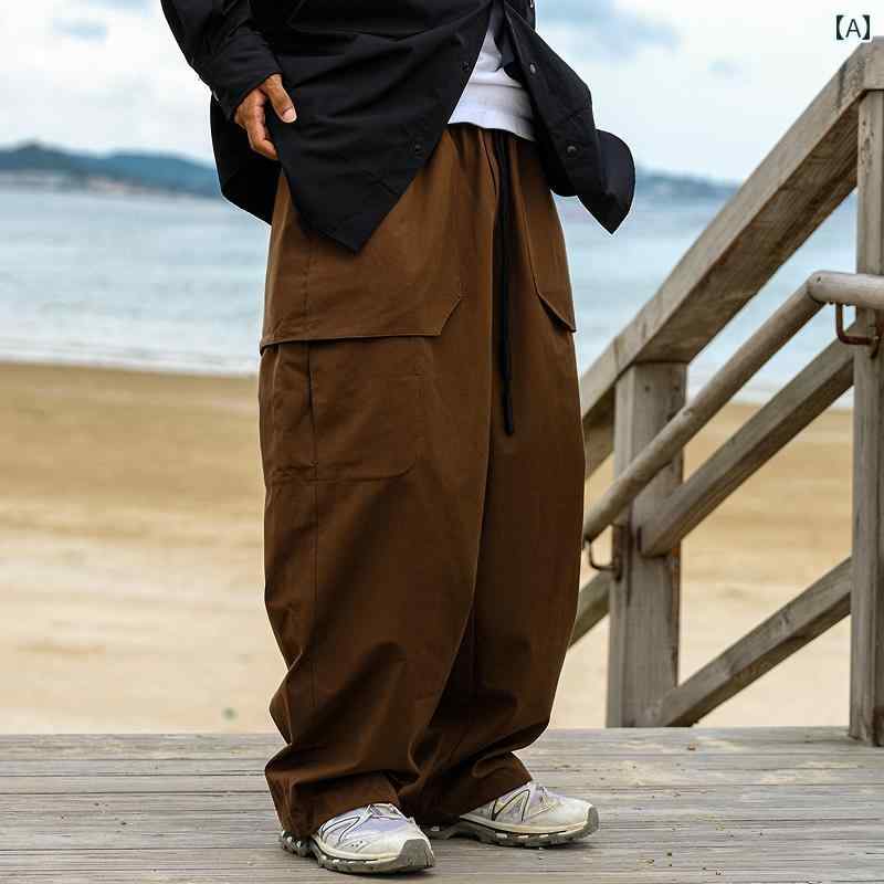 春 コーデ メンズ 用 服 シンプル ファッション オシャレ 大人 紳士服 カジュアル ストレート ワイド ポケット パンツ ワークウェア 秋 カジュアル 通勤スタイル 重ね着コーデ ゆったりシルエット 快適フィット 動きやすい デイリー 2